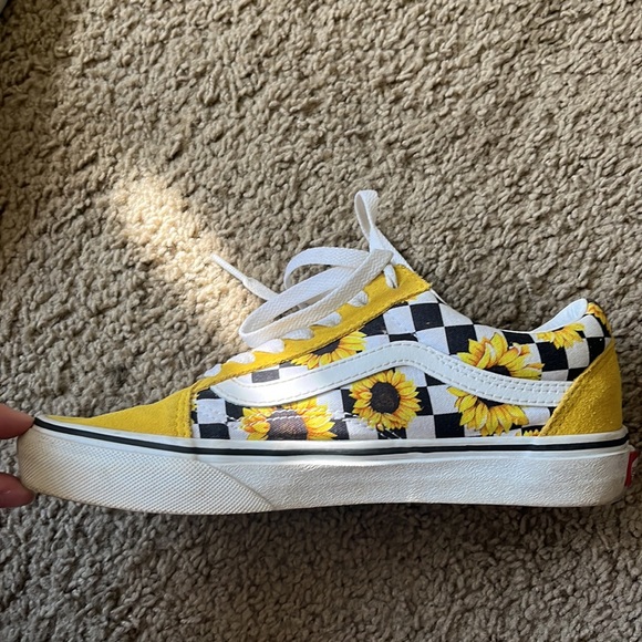 Size 7 Yellow/Sunflower Vans. - Picture 2 of 3
